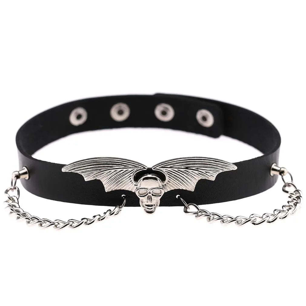 Spike Punk Choker Collar For Girl Goth Heart Pendant Necklace Emo Neck Strap Cosplay Chocker Gothic Accessories