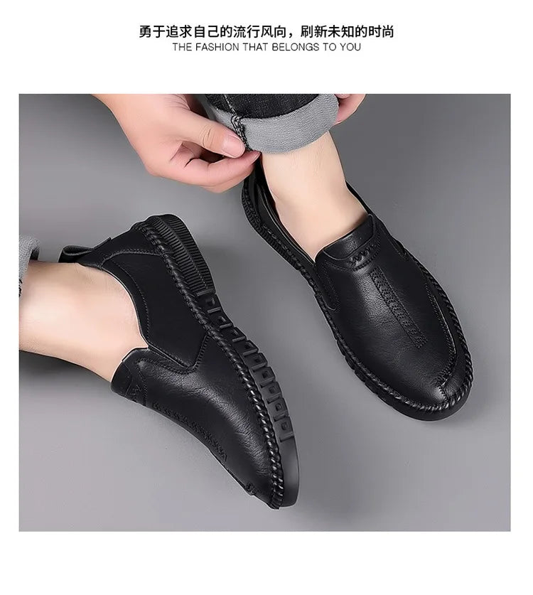 2023 Business Leather Shoes Moccasin Shoes Breathable Men's Casual Loafers Comfortable Shoes for Men Summer Men's Sneakers