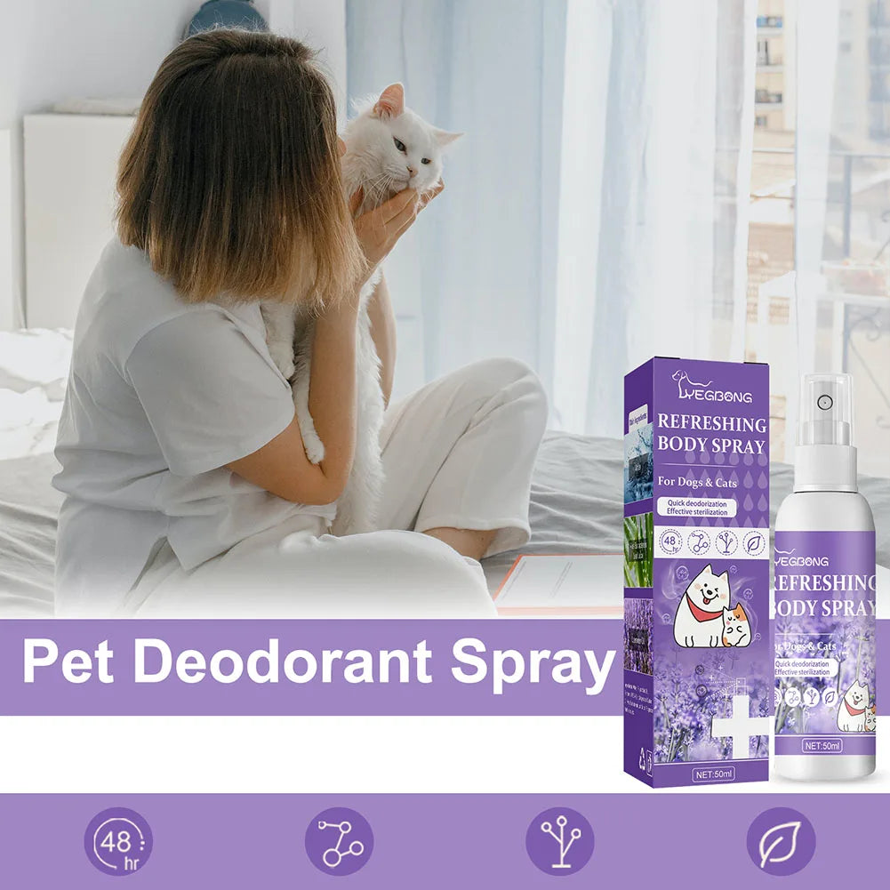 Lavender Oil Dog Deodorizer Spray Long Lasting Puppies Cats Dogs for Smelly Deodorizing Perfume Spray Remove Odor Freshing Air