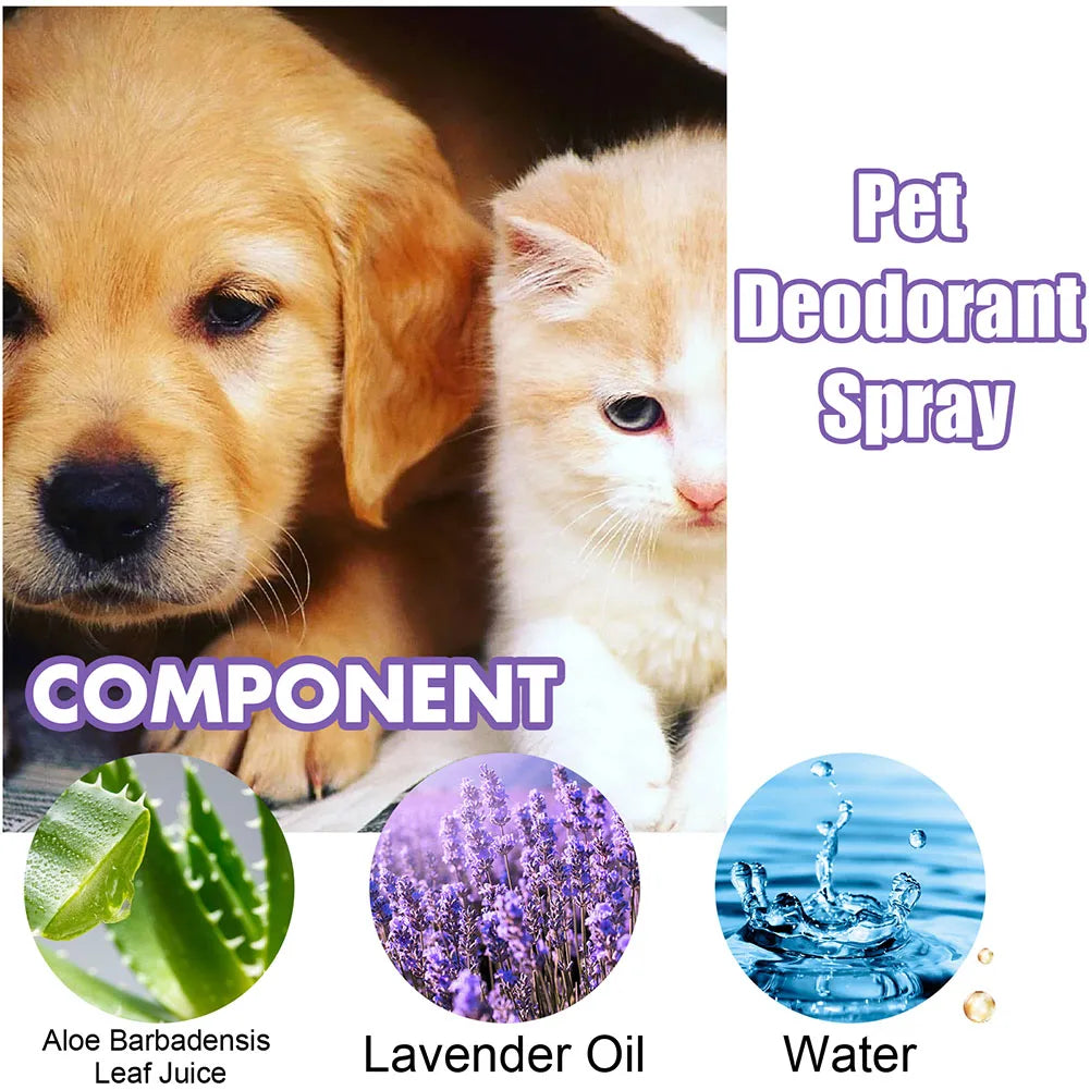 Lavender Oil Dog Deodorizer Spray Long Lasting Puppies Cats Dogs for Smelly Deodorizing Perfume Spray Remove Odor Freshing Air