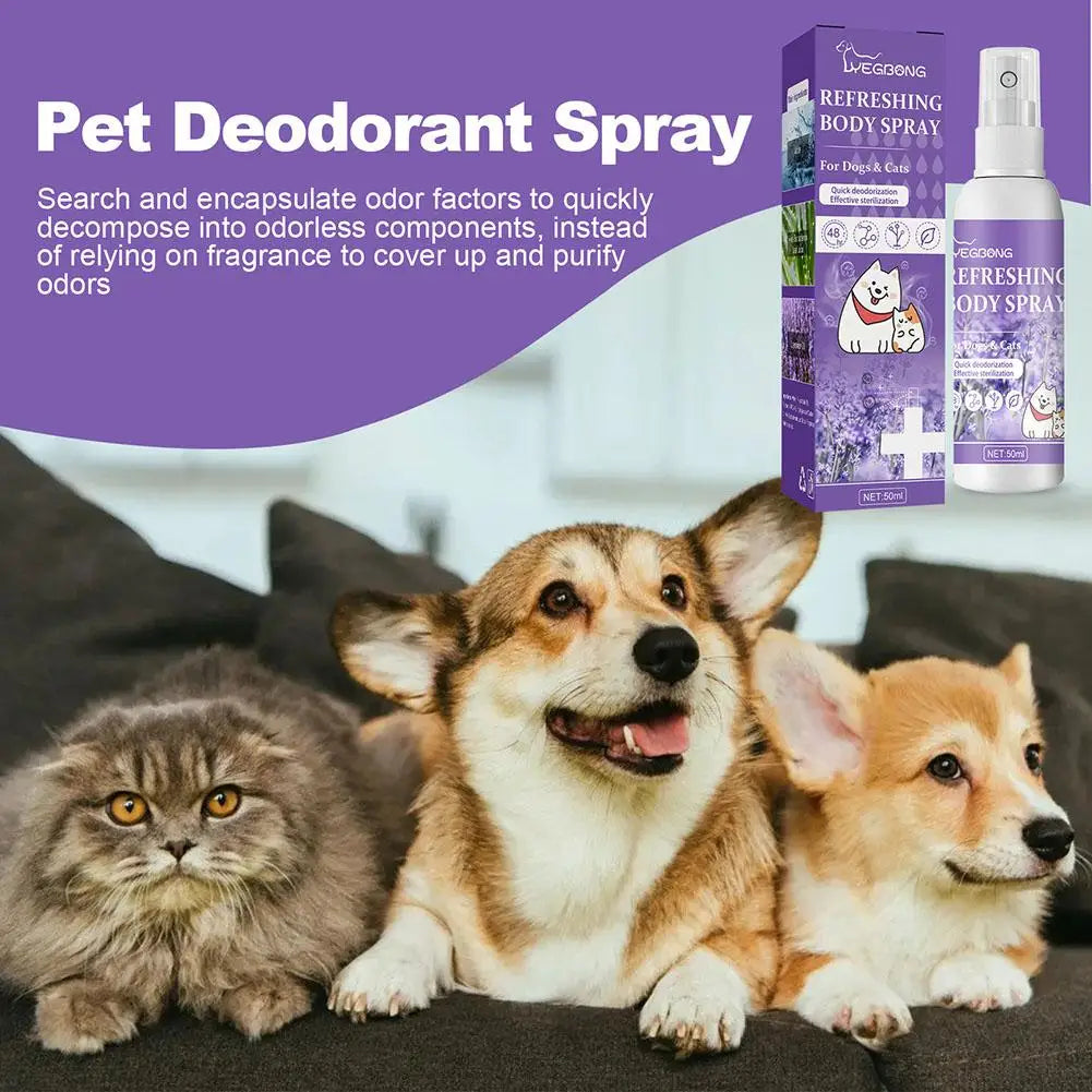 Lavender Oil Dog Deodorizer Spray Long Lasting Puppies Cats Dogs for Smelly Deodorizing Perfume Spray Remove Odor Freshing Air