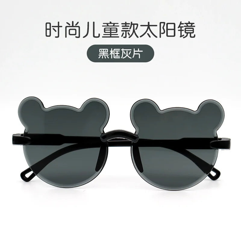 Children's Glasses Sunglasses UV Resistant Fashionable and Cute for Boys and Girls Baby Bear Ears Sunglasses Photo Taking Design