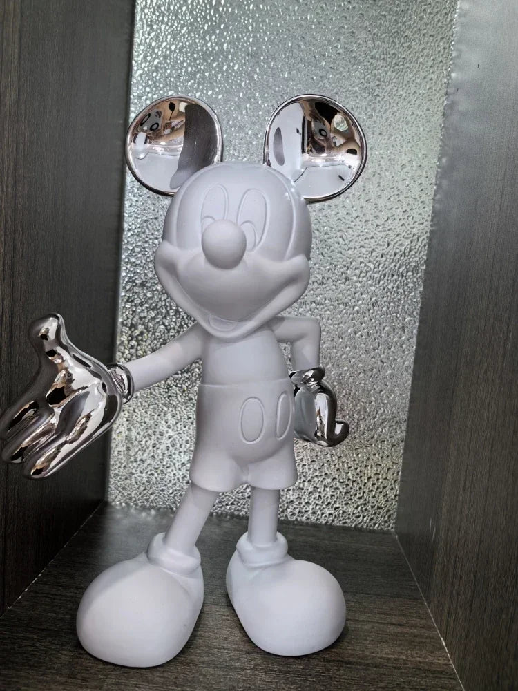 Disney Mickey Mouse Figure 20/29cm Resin Welcome Posture Action Figurines Anime Cartoon Mickey Model Statue Kids Ornament Gift