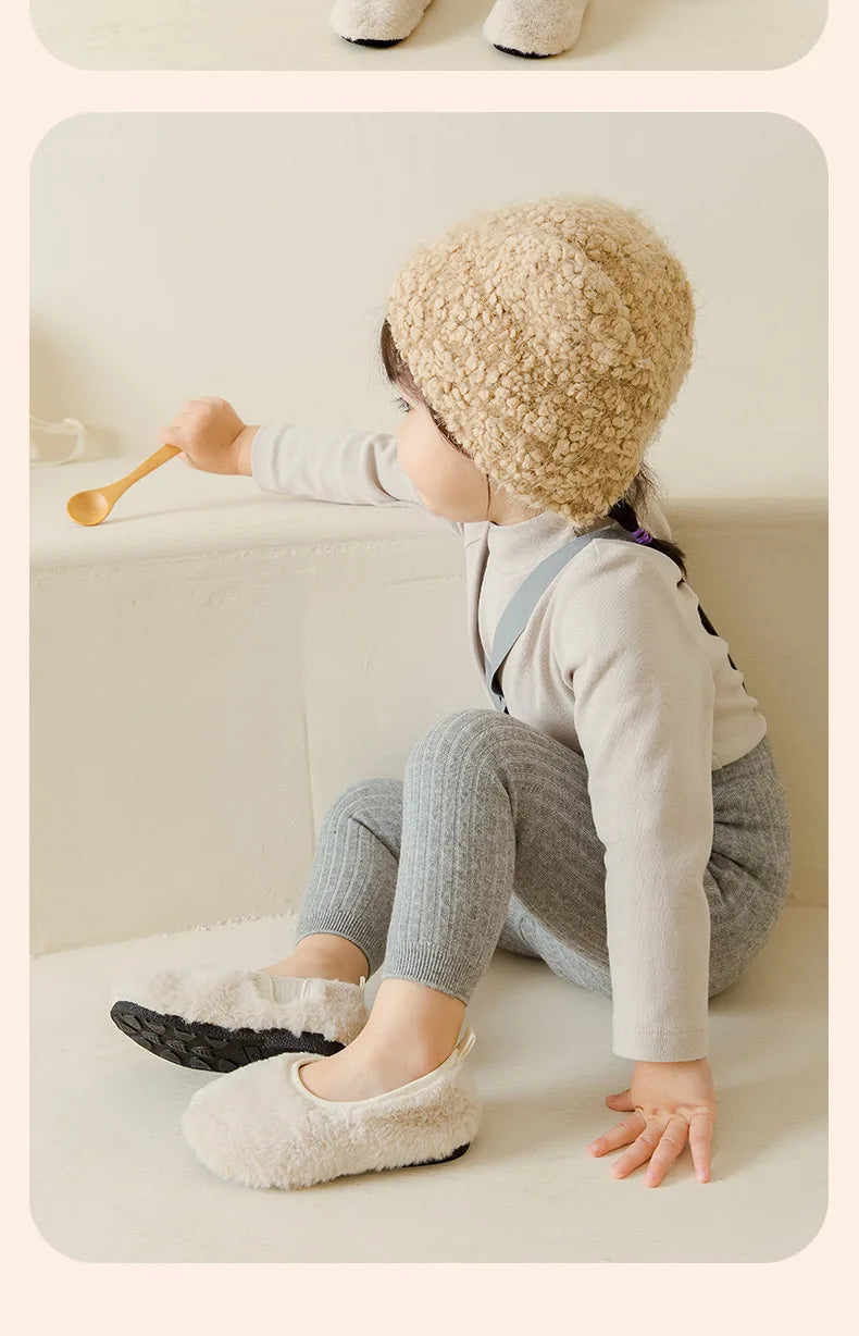 Infant And Foddler Ribbed Tight Pants Suspenders Jackets Knitted Tight Pants Pantyhose  Warm Socks 8 Colors