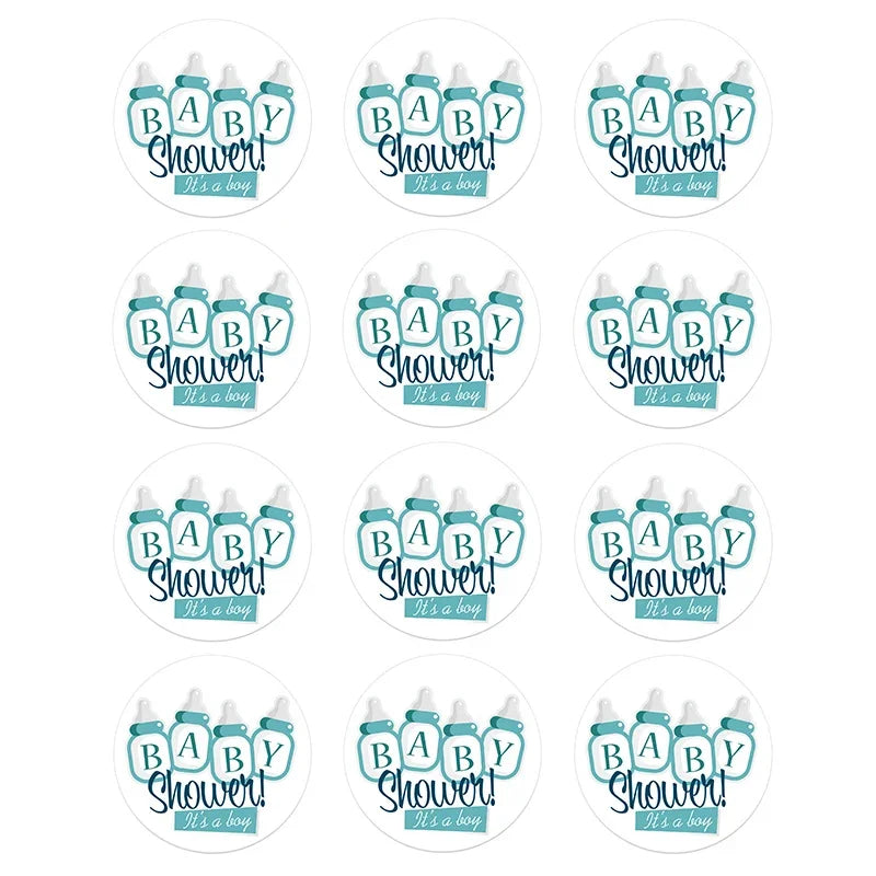 4.5cm Lovely Baby Shower Stickers Gender Reveal Party Gift Labels Sticker DIY Crafts Kids Gift Birthday/Baby Shower Decorations