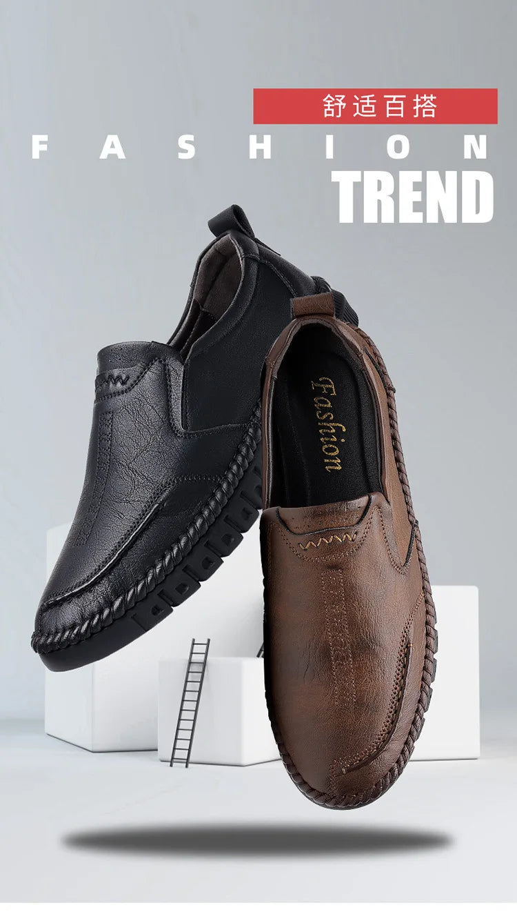 2023 Business Leather Shoes Moccasin Shoes Breathable Men's Casual Loafers Comfortable Shoes for Men Summer Men's Sneakers