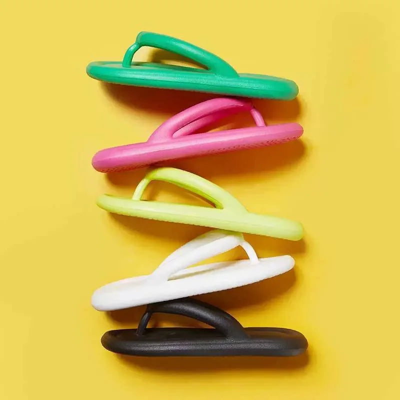 New Summer Candy Color Flip Flops Women Cute Soft Sole Eva Beach Slippers Fashion Sandals House Bathroom Non-Slip Shoes Slides