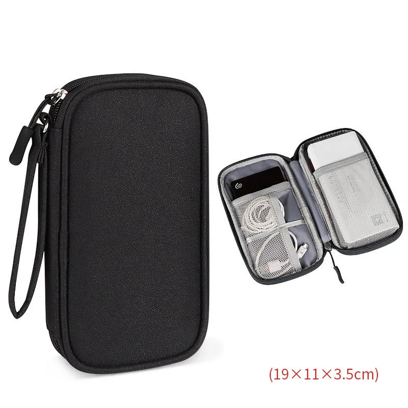 Travel Portable Digital Accessories Storage Bag Organizer of Mobile Phone Bag U Disk Charging Bank Mobile Data Cable Storage Bag