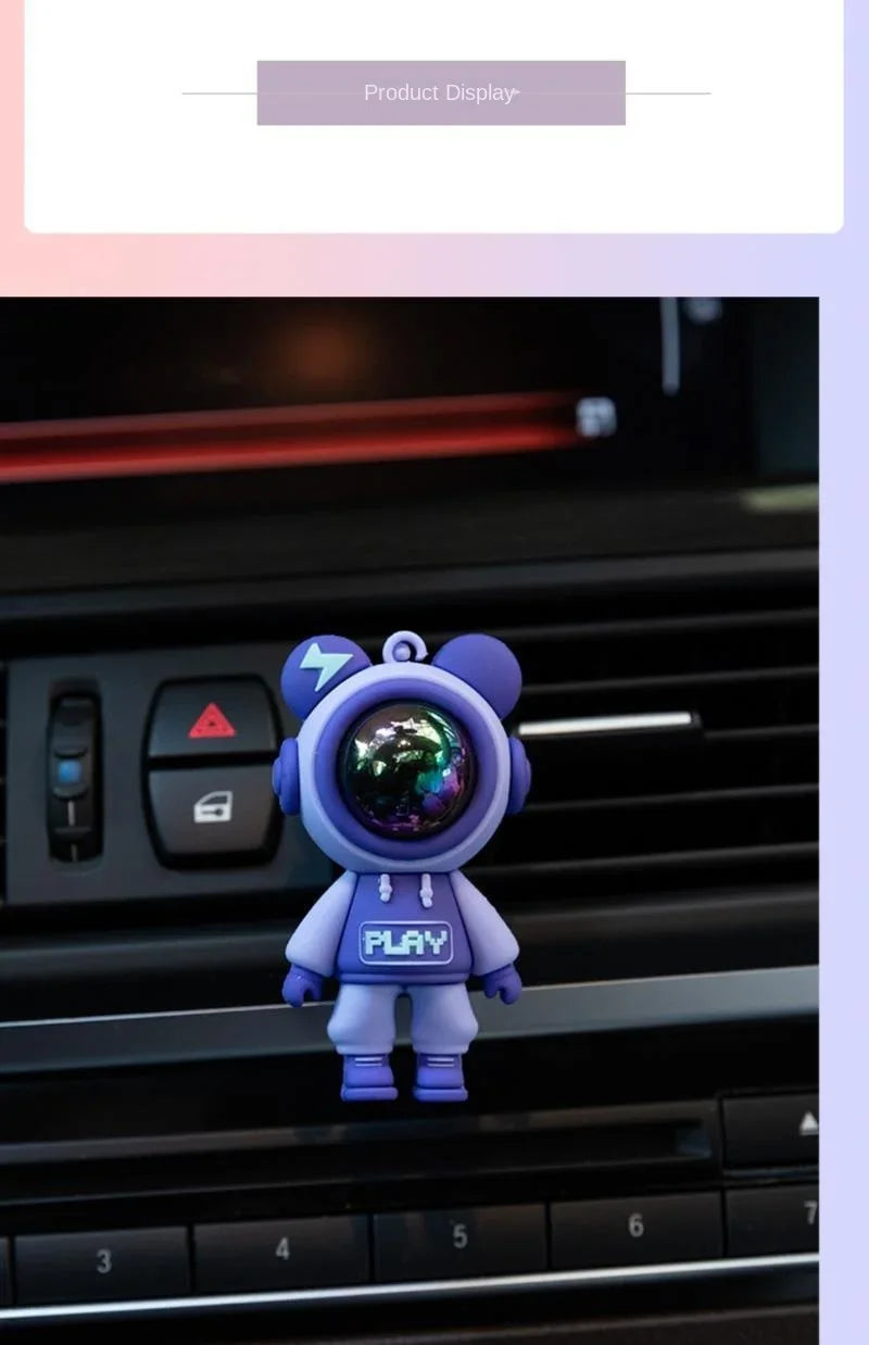 Car Air Outlet Perfume Clip Cartoon Astronaut Air Conditioning Air Outlet Aromatherapy Clip Car Interior Accessories Decoration