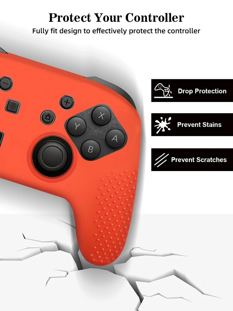 DATA FROG Protective Soft Silicone Case Compatible-Nintendo Switch Pro Controller Skin Cover Grips For Switch Pro Accessories