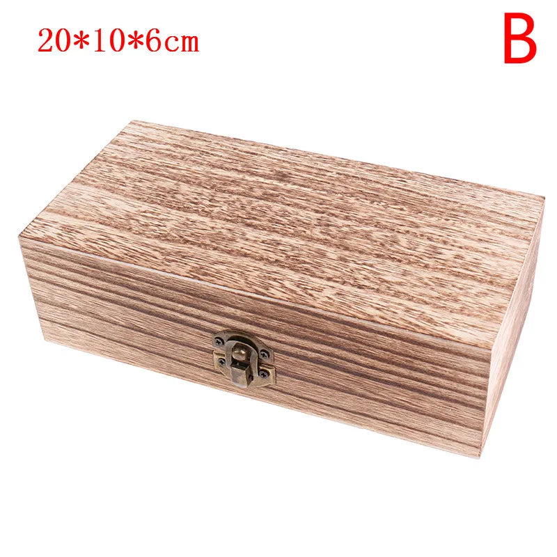 Retro Jewelry Box Desktop Wood Clamshell Storage Hand Decoration Wooden Box