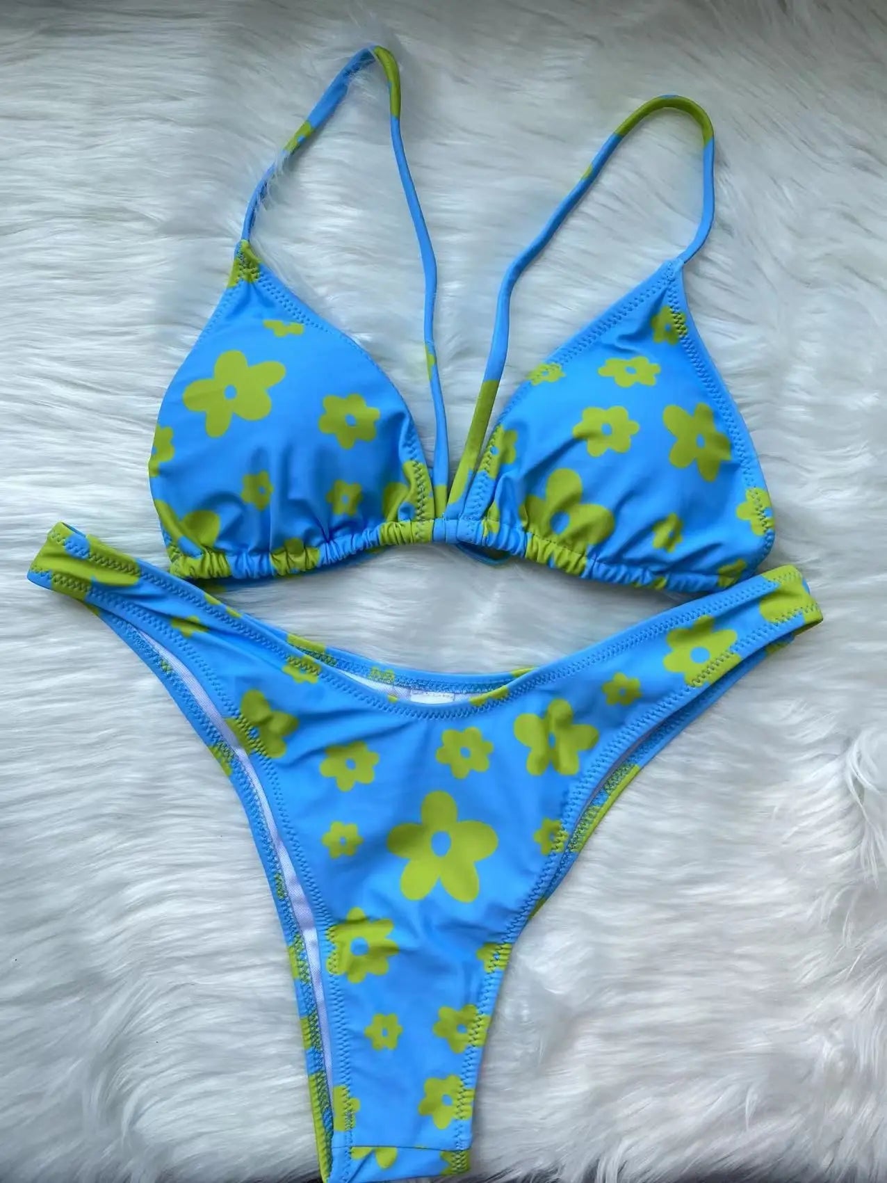 Bikini Set Swimsuit 2023 Sexy Bikinis Print String Swimwear Women Bathing Suits Beach Wear Triangle Thong Biquini