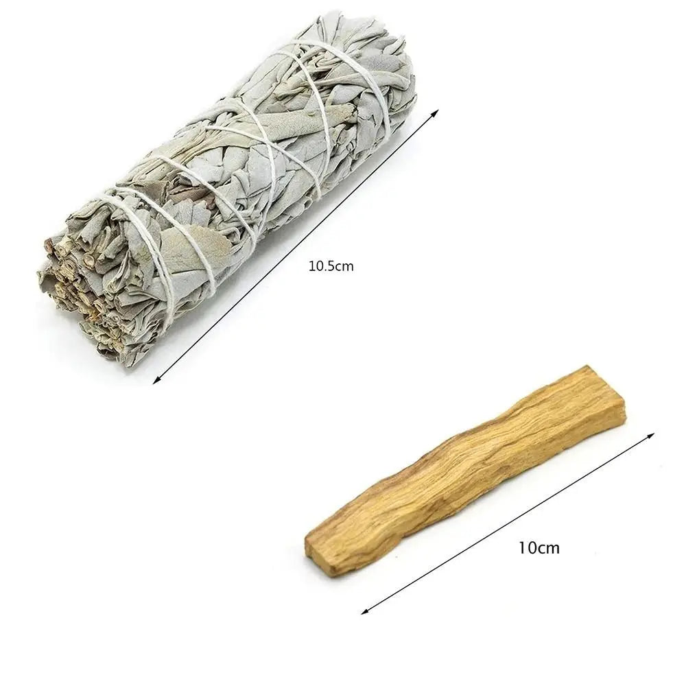 10cm White Sage Bundle California Smudge Stick Wand for Spiritual Incense Sticks Burning Aromatherapy Energy Cleansing Bundles