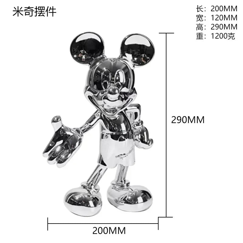 Disney Mickey Mouse Figure 20/29cm Resin Welcome Posture Action Figurines Anime Cartoon Mickey Model Statue Kids Ornament Gift