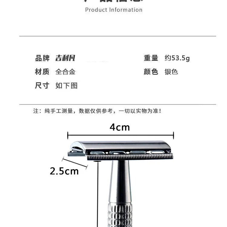 Men's Razor Stainless Steel Manual Razor  Manual Shaver Straight Edge Stainless Steel Sharp Barber Razor Folding Shaving Knife