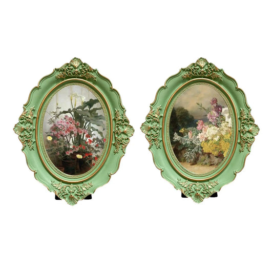 Picture Frame Resin Antique Photo Gallery Art Photo Frame Photo Display Holder for Bedroom Wall Living Room Table Home Decor