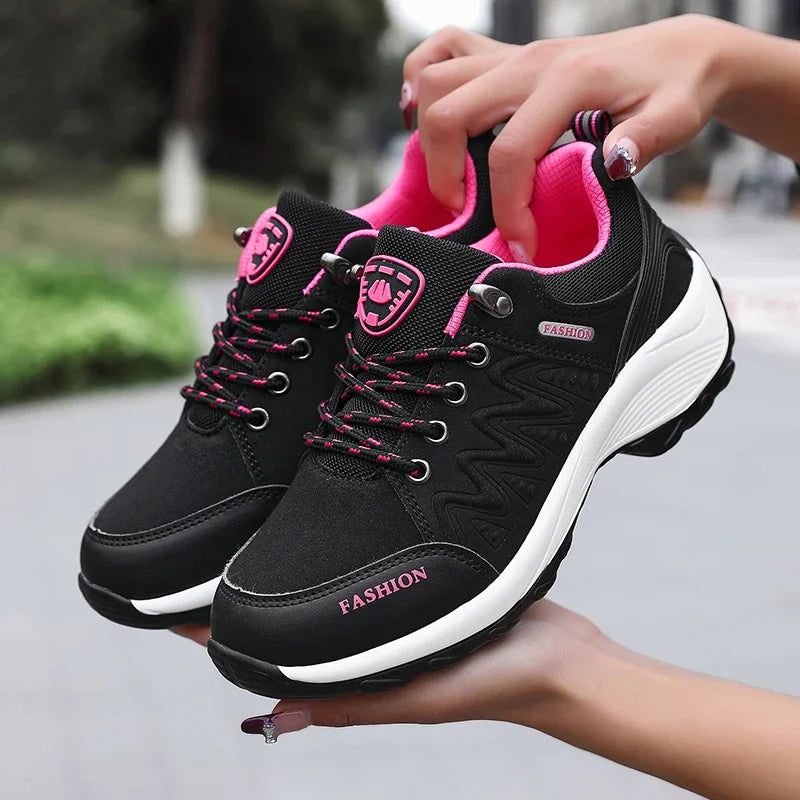 Fashion Casual Shoes Women Outdoor Sneakers Lightweight Comfortable Lace Up Luxury Walking Sports Hiking Shoes Female Footwear