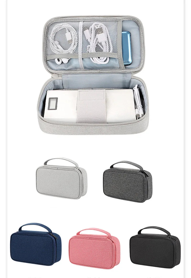 Travel Portable Digital Accessories Storage Bag Organizer of Mobile Phone Bag U Disk Charging Bank Mobile Data Cable Storage Bag