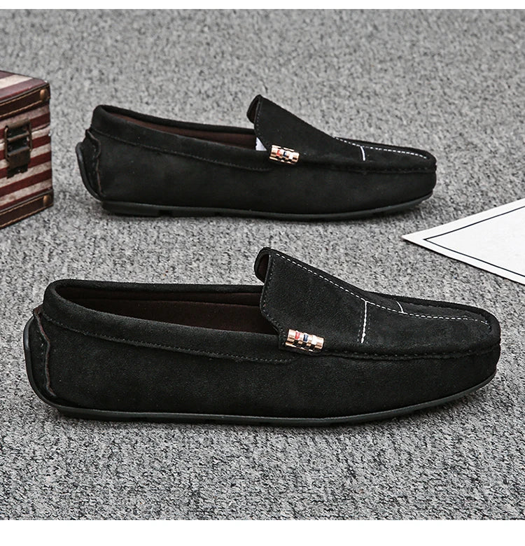 Casual Men Shoes 2023 Slip on Formal Loafers Moccasins Black Male Driving Flat Breathable Tenis Masculino Zapatillas Hombre Male