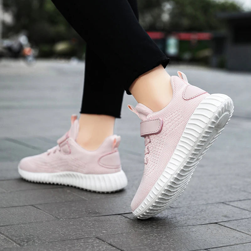 Children Sneakers Casual Shoes for Girls Pink Comfortable Breathable Running Shoe Sports Kids Boys Flat Walking Shoes Size 28-39