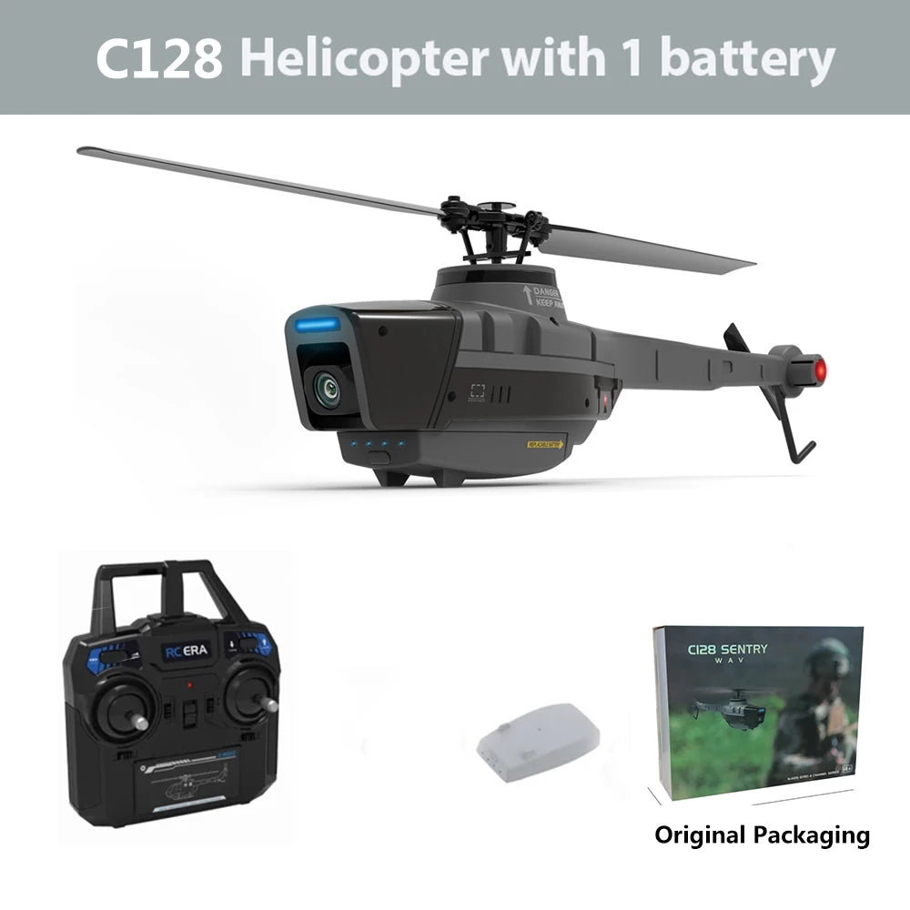 C128 2.4G RC Helicopter 4 propellers 720P Camera 6 axis electronic gyroscope air pressure for height vs C127 C186 RC Drone