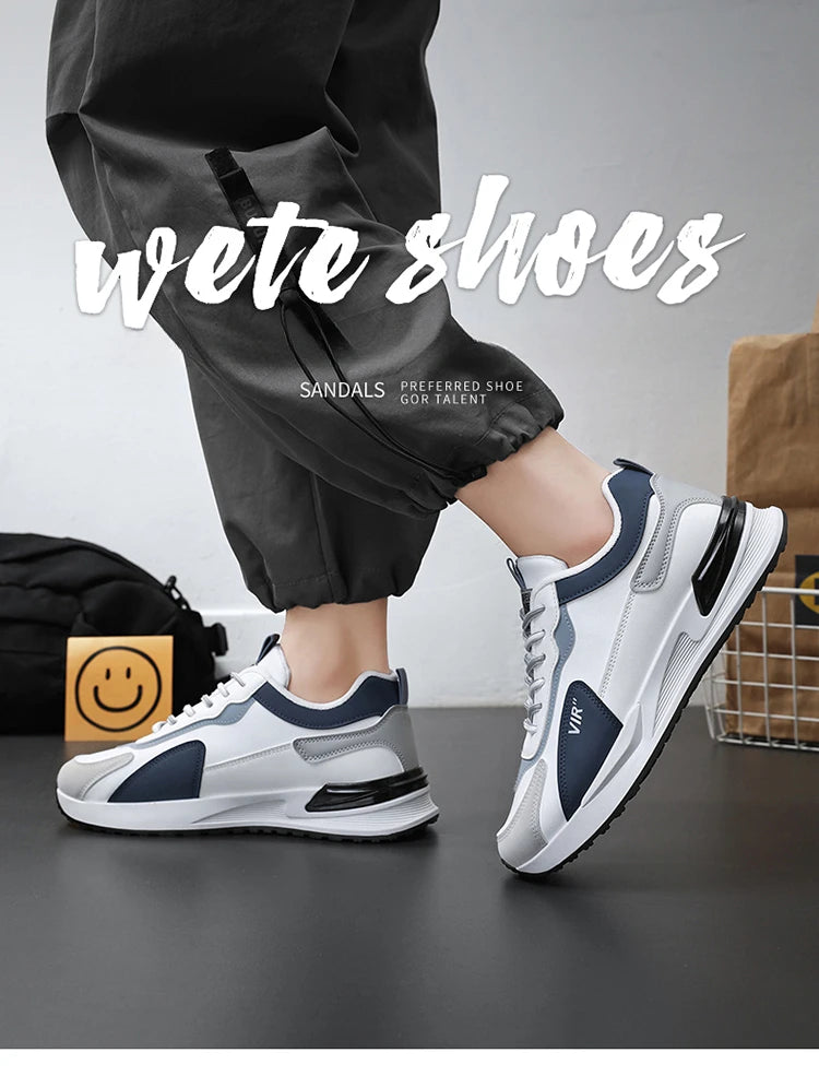 High Quality Men's Sneakers Leather Casual Shoes Autumn 2024 New Breathable Men Shoes Male Flat Shoe