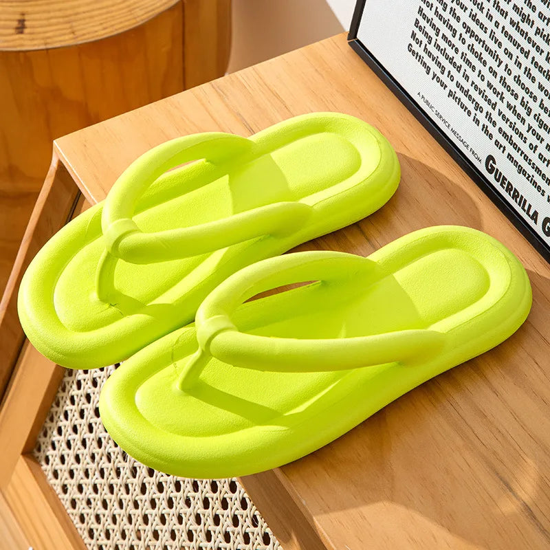 New Summer Candy Color Flip Flops Women Cute Soft Sole Eva Beach Slippers Fashion Sandals House Bathroom Non-Slip Shoes Slides