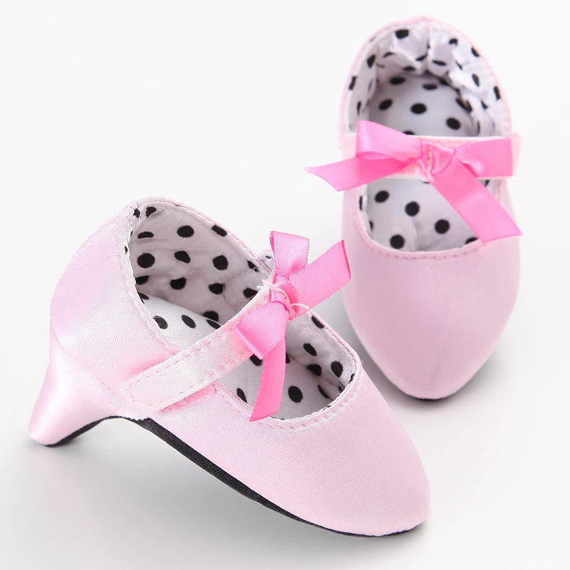 Classic Fashion Newborn Baby Shoes Non-Slip Cloth Shoes Girls High Heels Elegant Casual Princess Shoes