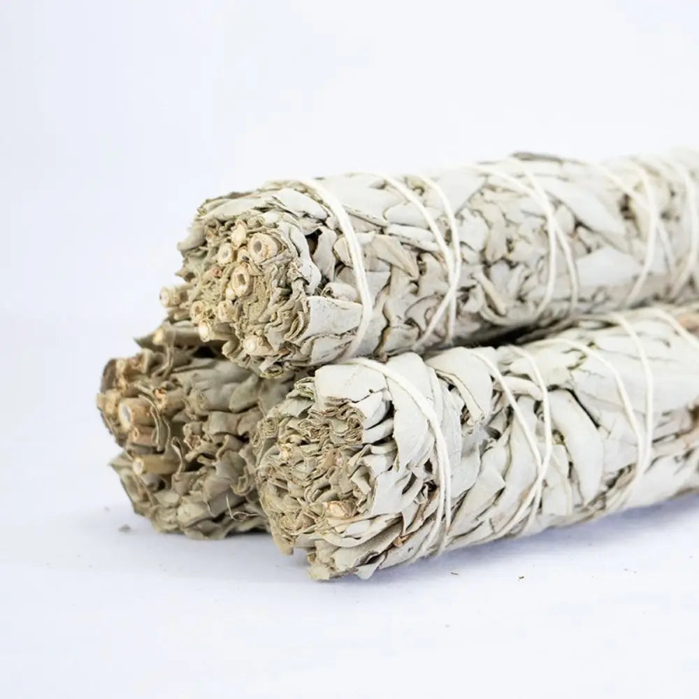 10cm White Sage Bundle California Smudge Stick Wand for Spiritual Incense Sticks Burning Aromatherapy Energy Cleansing Bundles