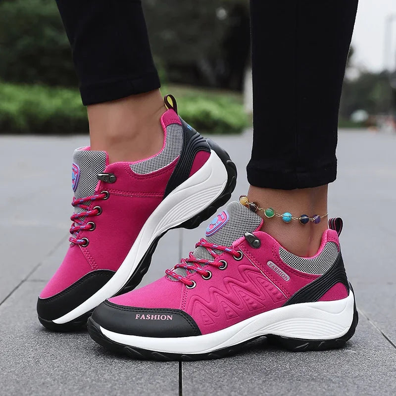 Fashion Casual Shoes Women Outdoor Sneakers Lightweight Comfortable Lace Up Luxury Walking Sports Hiking Shoes Female Footwear