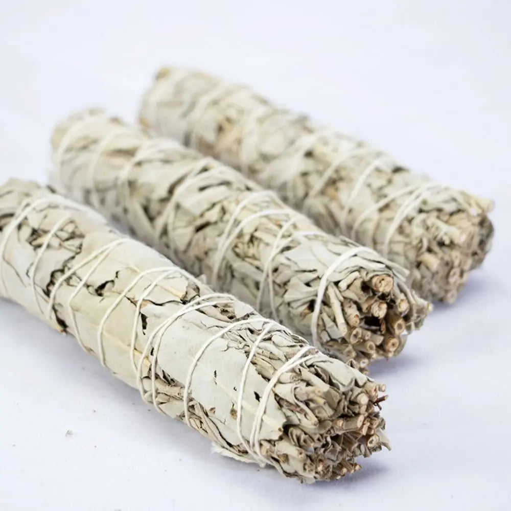 10cm White Sage Bundle California Smudge Stick Wand for Spiritual Incense Sticks Burning Aromatherapy Energy Cleansing Bundles