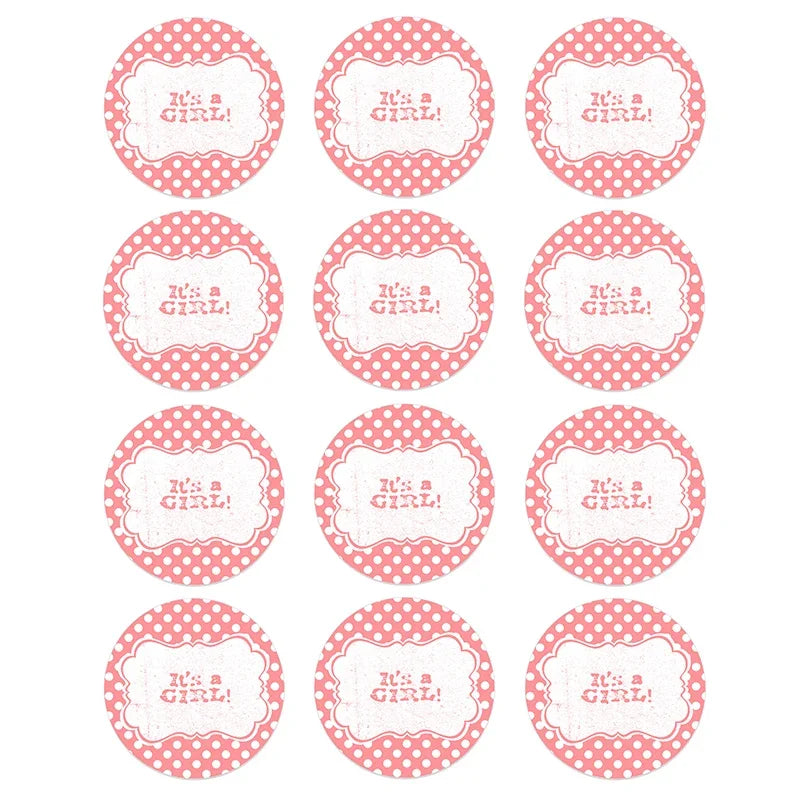 4.5cm Lovely Baby Shower Stickers Gender Reveal Party Gift Labels Sticker DIY Crafts Kids Gift Birthday/Baby Shower Decorations