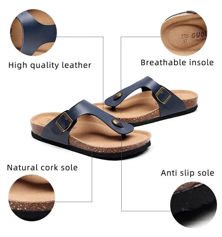 Guoluofei Unisex Flip Flops For Men And Women Flatform Sandals Comfortable Beach Thong Sandals With Arch Support