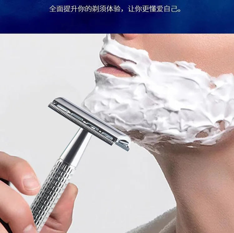 Men's Razor Stainless Steel Manual Razor  Manual Shaver Straight Edge Stainless Steel Sharp Barber Razor Folding Shaving Knife