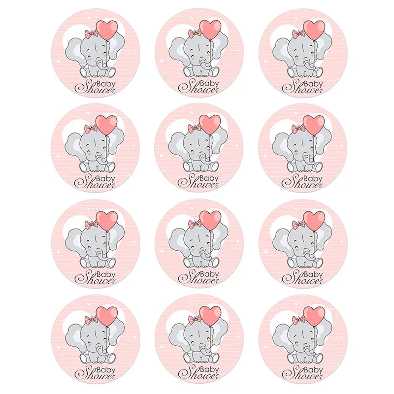 4.5cm Lovely Baby Shower Stickers Gender Reveal Party Gift Labels Sticker DIY Crafts Kids Gift Birthday/Baby Shower Decorations