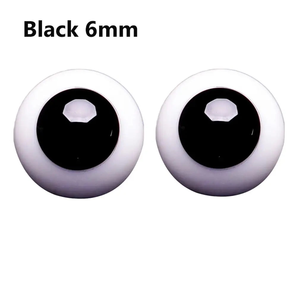 6mm 8mm 10mm 12mm 14mm Blue Black Glass Eyes Eyeball For BJD Doll DIY Doll Making Crafts Accessories Safety Animal Nice  Toy