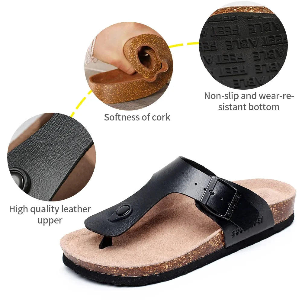 Guoluofei Unisex Flip Flops For Men And Women Flatform Sandals Comfortable Beach Thong Sandals With Arch Support