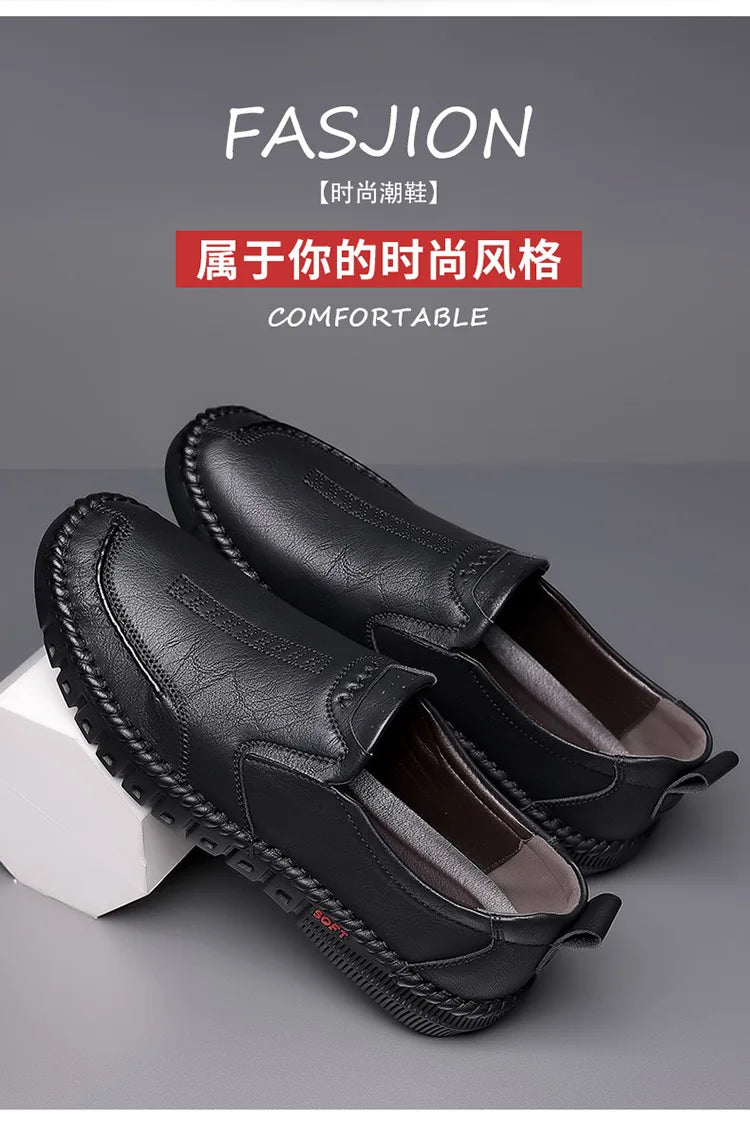 2023 Business Leather Shoes Moccasin Shoes Breathable Men's Casual Loafers Comfortable Shoes for Men Summer Men's Sneakers