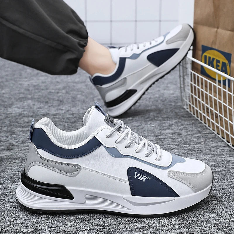 High Quality Men's Sneakers Leather Casual Shoes Autumn 2024 New Breathable Men Shoes Male Flat Shoe