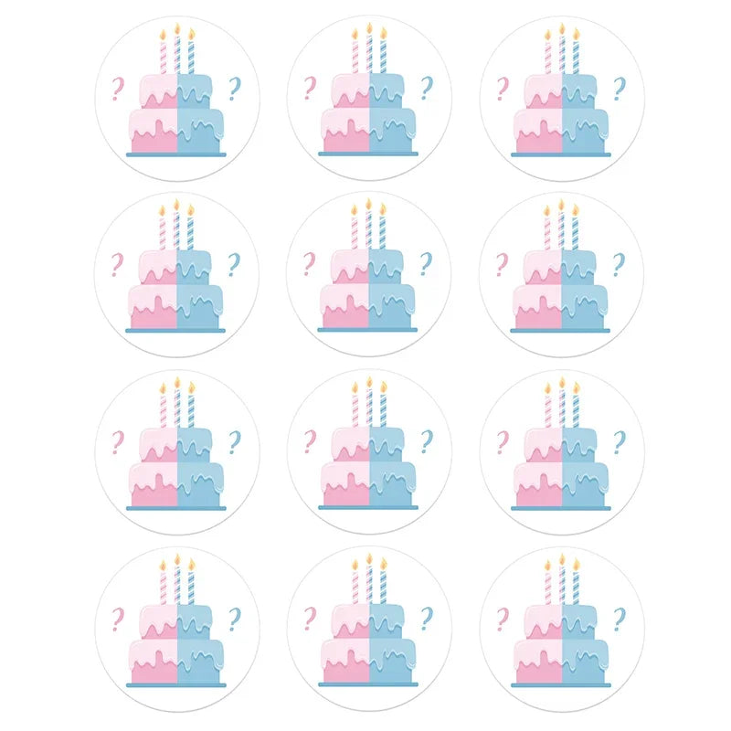 4.5cm Lovely Baby Shower Stickers Gender Reveal Party Gift Labels Sticker DIY Crafts Kids Gift Birthday/Baby Shower Decorations