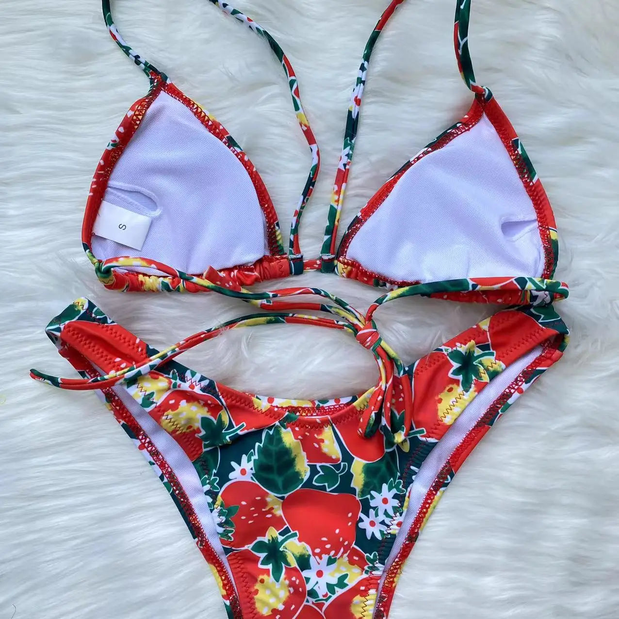 Bikini Set Swimsuit 2023 Sexy Bikinis Print String Swimwear Women Bathing Suits Beach Wear Triangle Thong Biquini