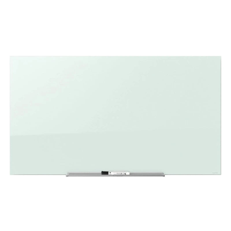 Glass Whiteboard, Magnetic Dry Erase Board, Wall Mounted Whiteboard for Office, School and Home, 50"W x 28"H, White (G5028IMW)