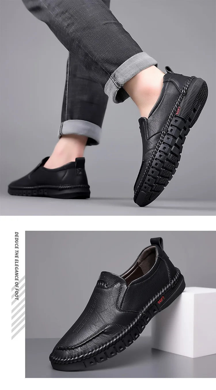 2023 Business Leather Shoes Moccasin Shoes Breathable Men's Casual Loafers Comfortable Shoes for Men Summer Men's Sneakers