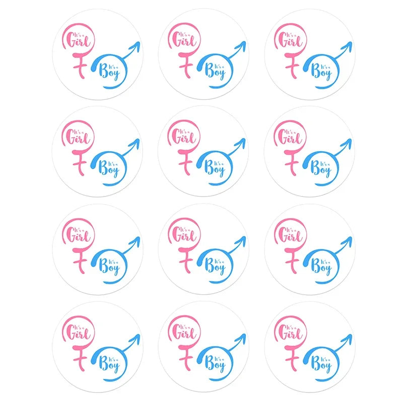 4.5cm Lovely Baby Shower Stickers Gender Reveal Party Gift Labels Sticker DIY Crafts Kids Gift Birthday/Baby Shower Decorations