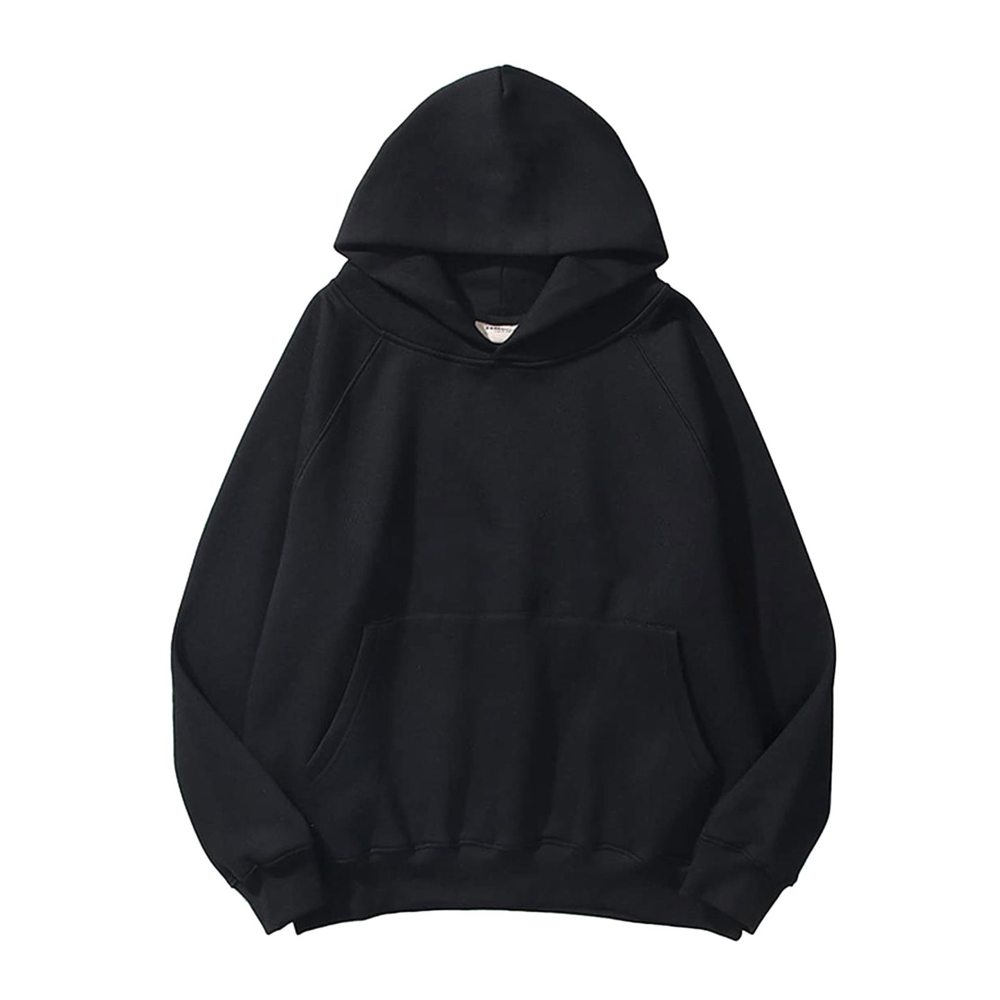 2023 New Streetwear Hoodie Solid Color Basic Fleece Loose Black Hoodie Long Sleeve Pocket Sweatshirt For Women Hoodies