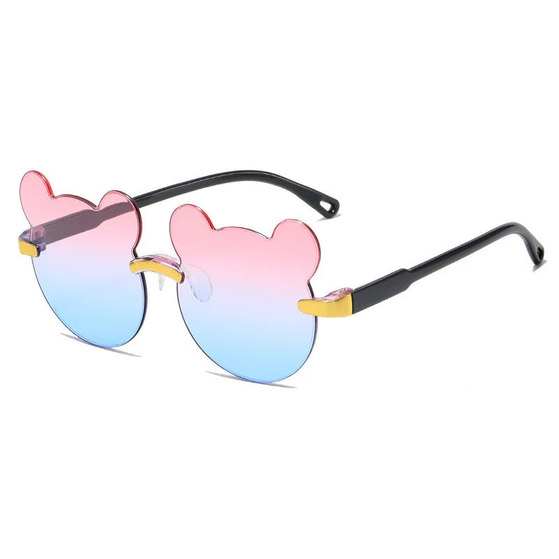 Children's Glasses Sunglasses UV Resistant Fashionable and Cute for Boys and Girls Baby Bear Ears Sunglasses Photo Taking Design