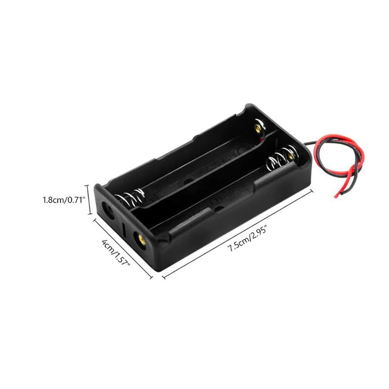 New Plastic 18650 Battery Storage Box Case 1 2 3 4 Slot Way DIY Batteries Clip Holder Container With Wire Lead For 18650 Battery