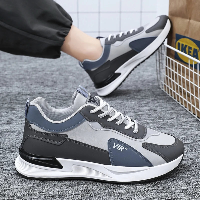 High Quality Men's Sneakers Leather Casual Shoes Autumn 2024 New Breathable Men Shoes Male Flat Shoe