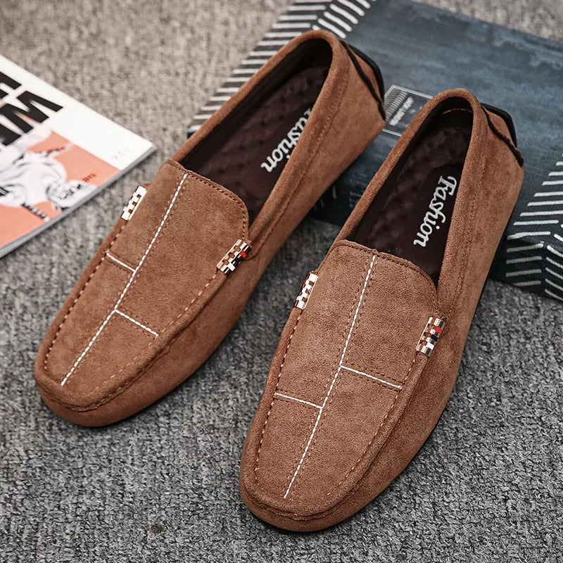 Casual Men Shoes 2023 Slip on Formal Loafers Moccasins Black Male Driving Flat Breathable Tenis Masculino Zapatillas Hombre Male