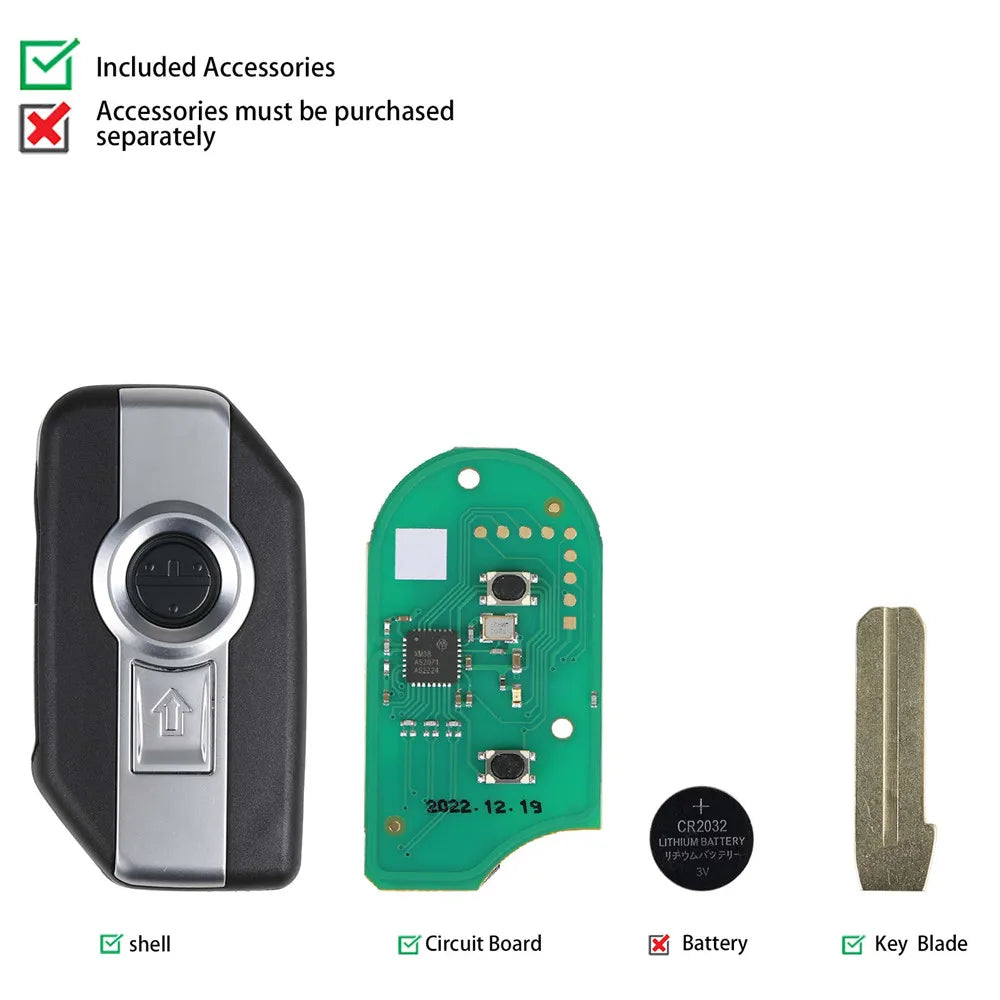 Xhorse XSBM90GL for BMW Motorcycle XM38 Key for VVDI2 and Key Tool Plus 1 Piece